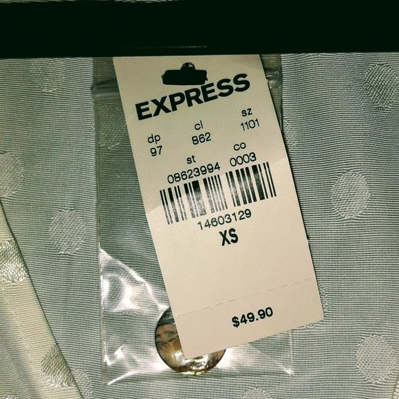 Express White Dot Blouse - XS - NWT - Picture 2 of 2